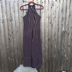 Tommy Hilfiger Navy Blue Striped Jumpsuit Small